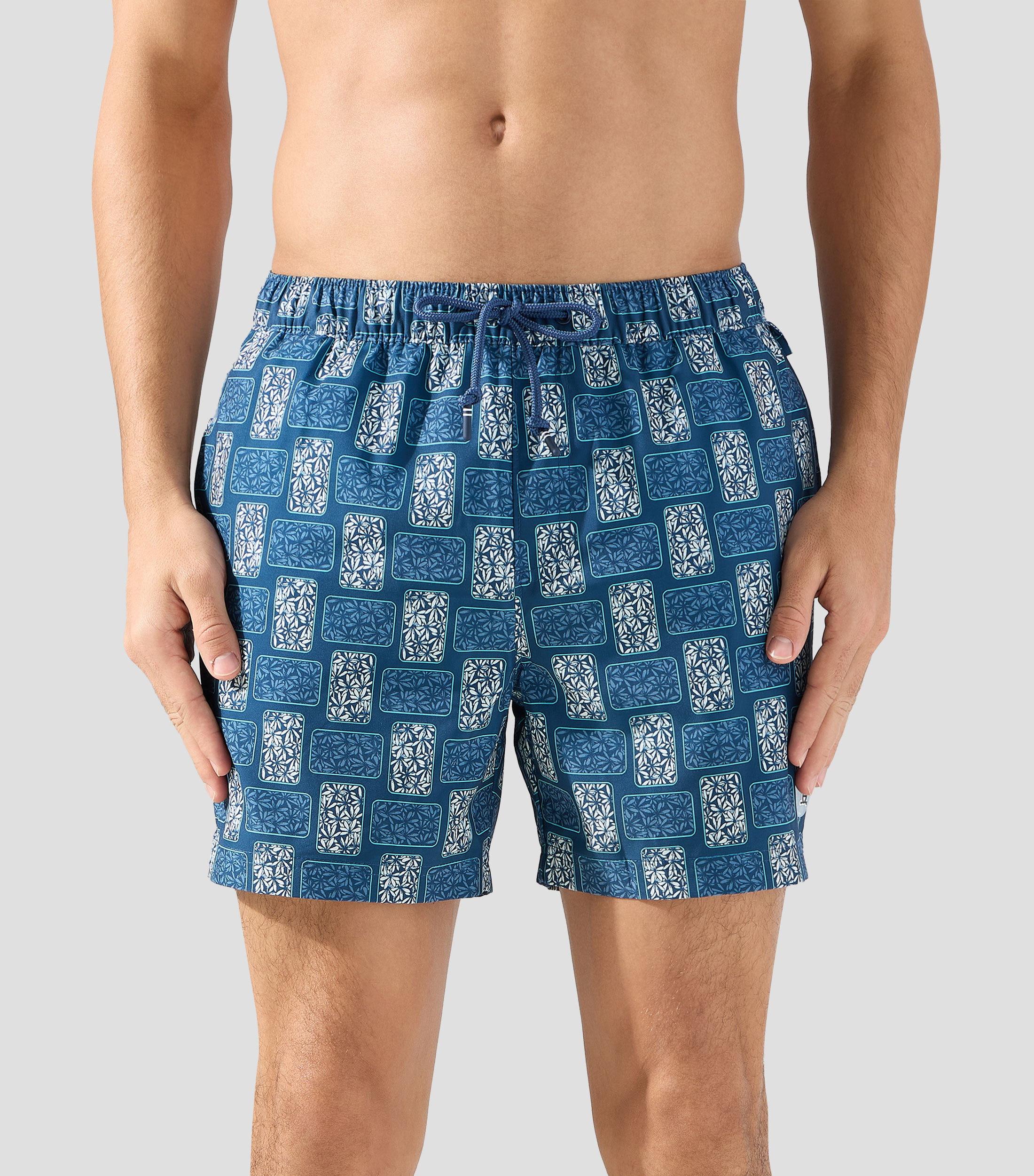 Traje de baño largo estampado Hombre